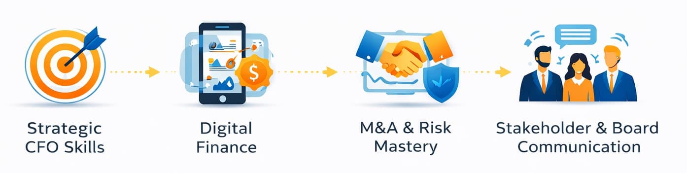 Strategic CFO Skills • Digital Finance • M&A & Risk Mastery • Stakeholder & Board Communication